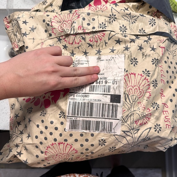 Free People Leather (vegan) Dolman Quilted coat in Beige - Picture 3 of 3